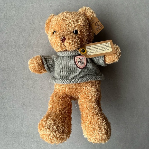 Stuffed Bear with Sweater ~ Soft and Cuddly! - Picture 3 of 8